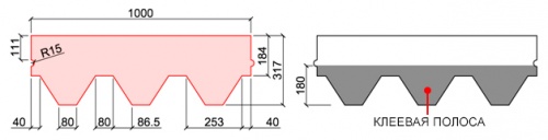 Гибкая черепица Icopal Plano Tema  клюквенно-красный